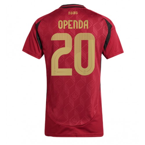 Stroje piłkarskie Belgia Lois Openda #20 Koszulka Podstawowej dla damskie ME 2024 Krótki Rękaw